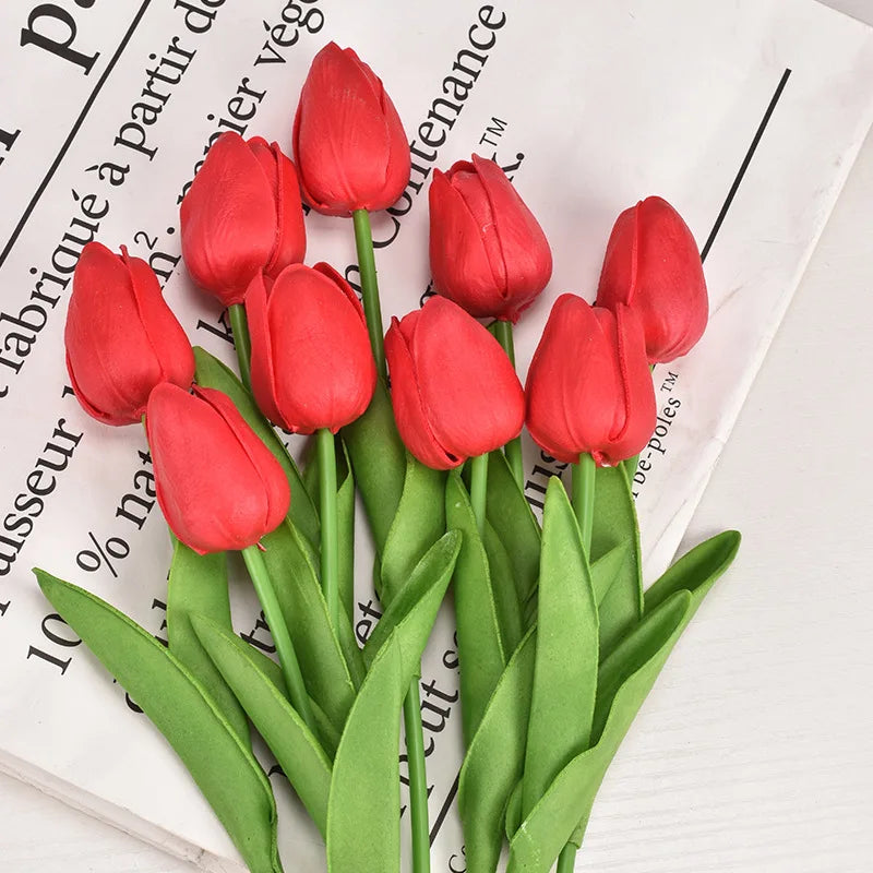 Tulipanes eternos · Tacto real, sin riego