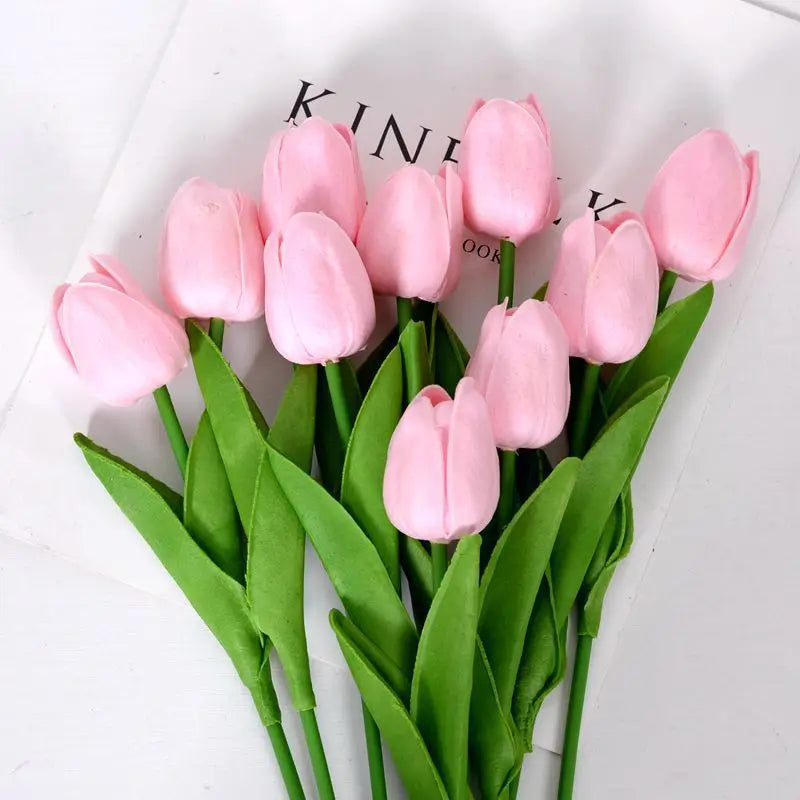 Tulipanes eternos · Tacto real, sin riego